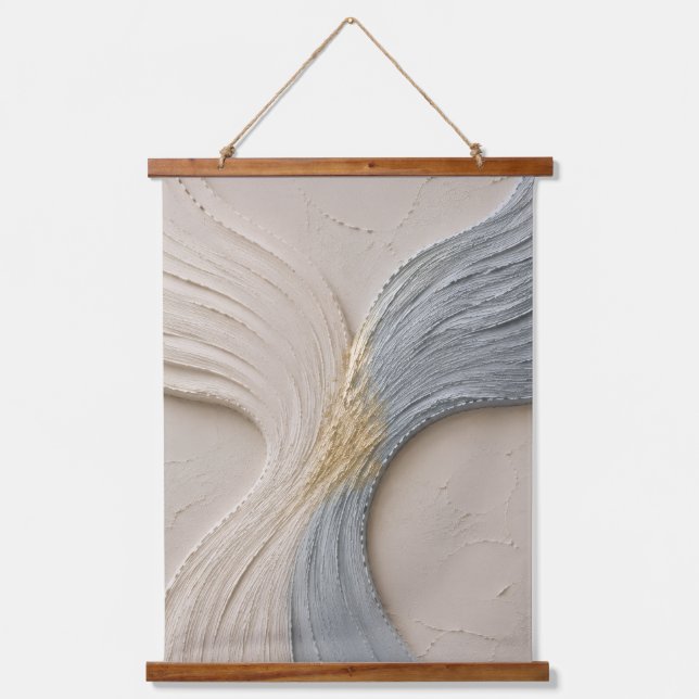Minimalist Abstract Wave Wall Tapestry | Japandi  (Front)