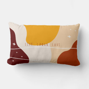Minimalist Abstract Yellow Orange Lumbar Cushion
