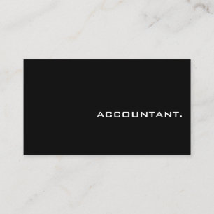 Minimalist Accountant Two Side Business Card
