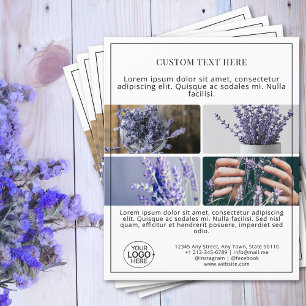 Minimalist Add Your Logo Photo Collage Promo Flyer