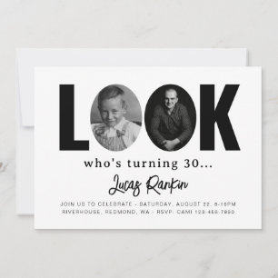 Minimalist Adult Birthday Invitation   Adult Party