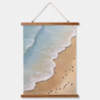 Minimalist Aerial Shoreline Footprint Art