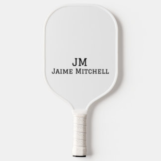 Minimalist Aesthetic Country Club White Stripes Pickleball Paddle