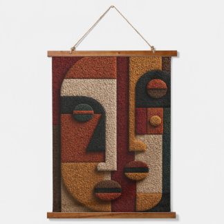 Minimalist Afrocentric Pottery Aesthetic Wall  Hanging Tapestry