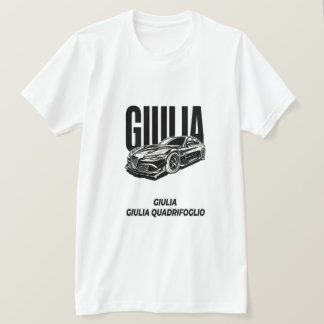 Minimalist Alfa Romeo Giulia Quadrifoglio Italian T-Shirt