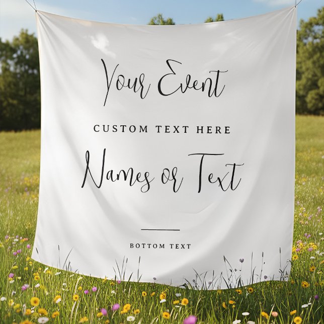 Minimalist All Events Banner, Custom Name & Text Tapestry (Minimalist All Events Banner, Custom Name & Text Tapestry)
