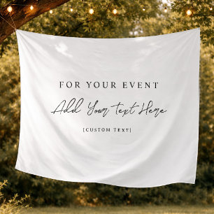 Minimalist All Events Decor Custom Text Name Flag Tapestry