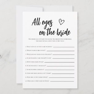 Minimalist All Eyes On The Bride Bridal Shower Invitation