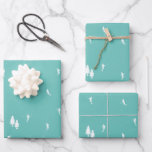 Minimalist Alpine Skiers Skiing Illustration Blue  Wrapping Paper Sheet<br><div class="desc">Ski opening! Cool winter-themed skier pattern design with skiers skiing down alpine ski resort slopes among snow-covered fir trees in the alps. Monochrome white freerides skiers, skiing downhill with skis on a white snowy mountain landscape background. Wonderful winter sports fun gift for a skier in your circle of friends, co-workers,...</div>