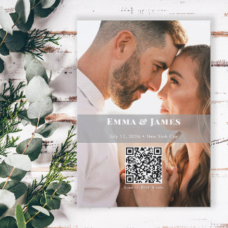 Minimalist Ampersand Photo Save the Date | Wedding Invitation