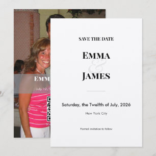 Minimalist Ampersand Photo Save the Date Wedding Invitation