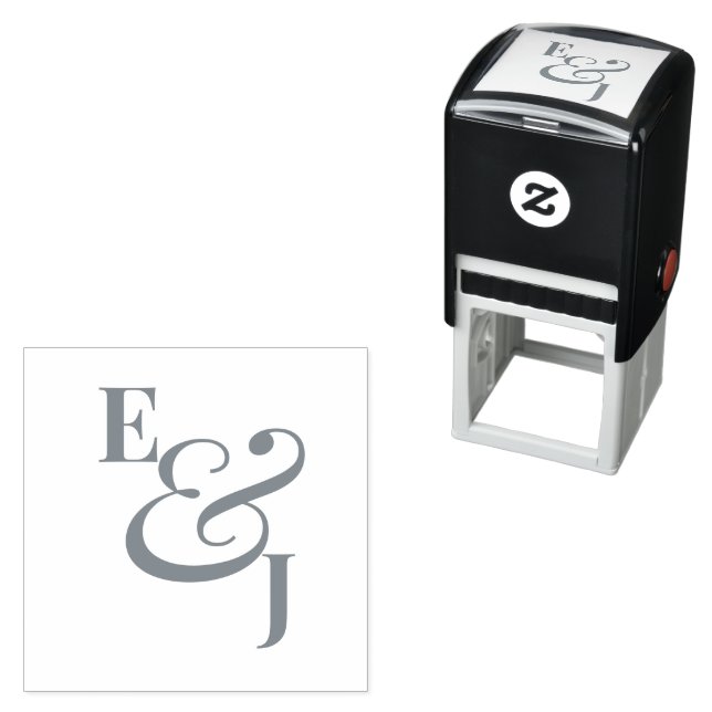 Minimalist Ampersand Wedding | Modern Self-inking Stamp (In Situ)
