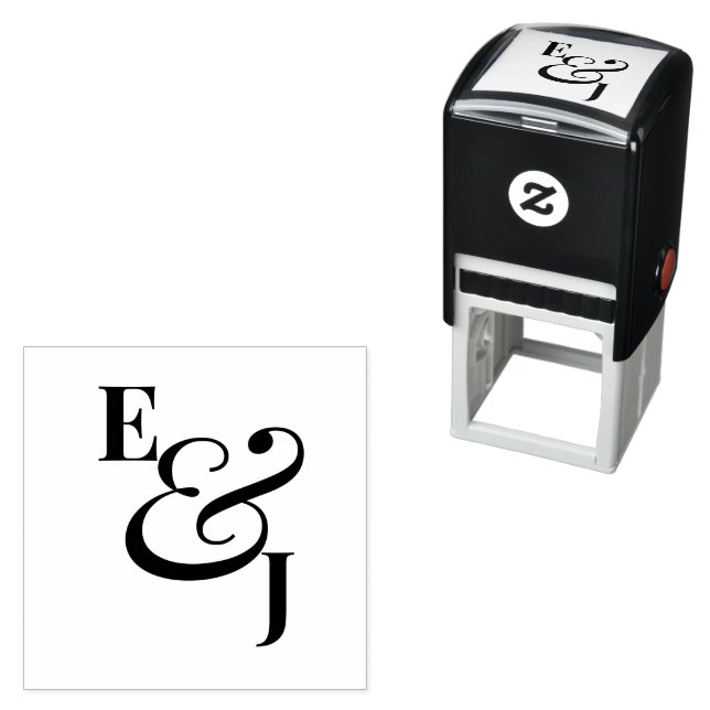 Minimalist Ampersand Wedding | Modern Self-inking Stamp (In Situ)