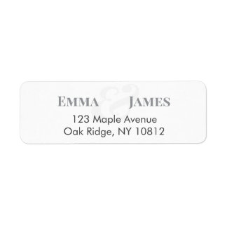 Minimalist Ampersand Wedding | Name Header Return Address Label