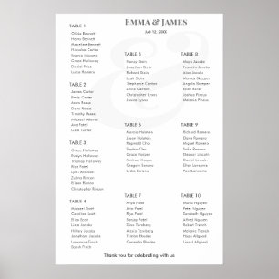 Minimalist Ampersand Wedding   Seating Chart   10