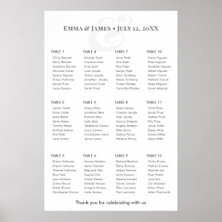 Minimalist Ampersand Wedding | Seating Chart 12