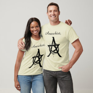 Minimalist Anarchy Symbol – Black & White Logo T-Shirt