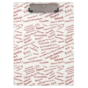 Minimalist Anatomy Pattern Medical Professional Cl Clipboard