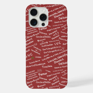 Minimalist Anatomy Pattern - Medical Student iPho iPhone 15 Pro Max Case