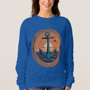 Minimalist Anchor - Symbol of Strength Design Sweatshirt