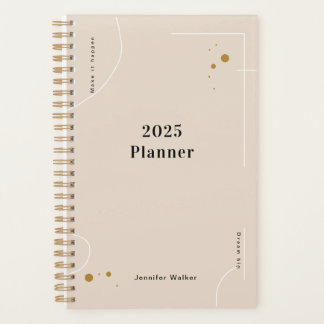 Minimalist and Aesthetic design custom name Planner