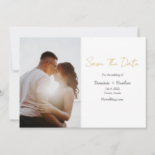 Minimalist and chich photo save the date