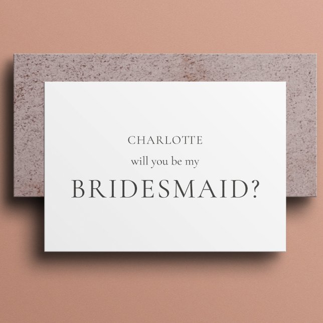 Minimalist And Elegant Bridesmaid Proposal Card (Creator Uploaded)