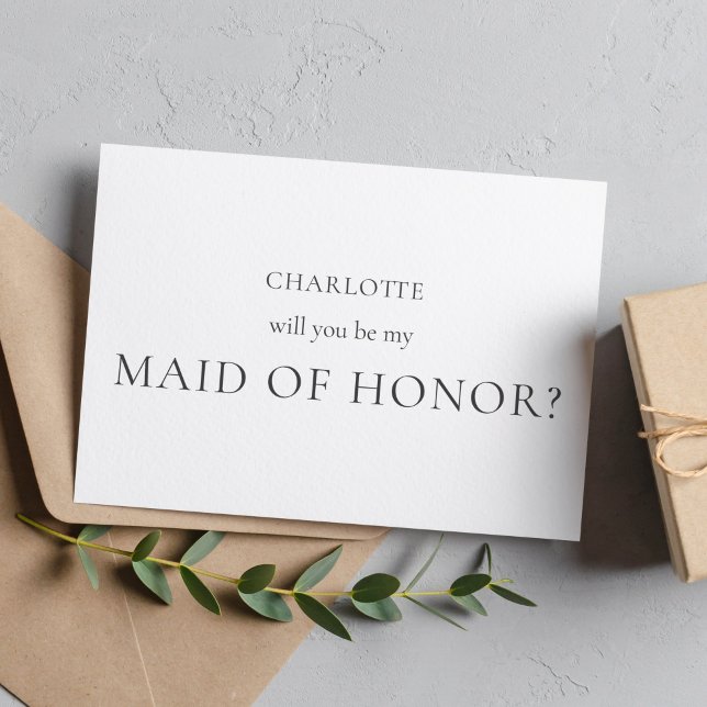 Minimalist And Elegant Maid of Honour Proposal Car Invitation (Creator Uploaded)