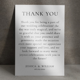 Minimalist And Elegant Thank You Card