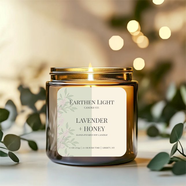 Minimalist and Modern Botanical Candle Label  (Creator Uploaded)