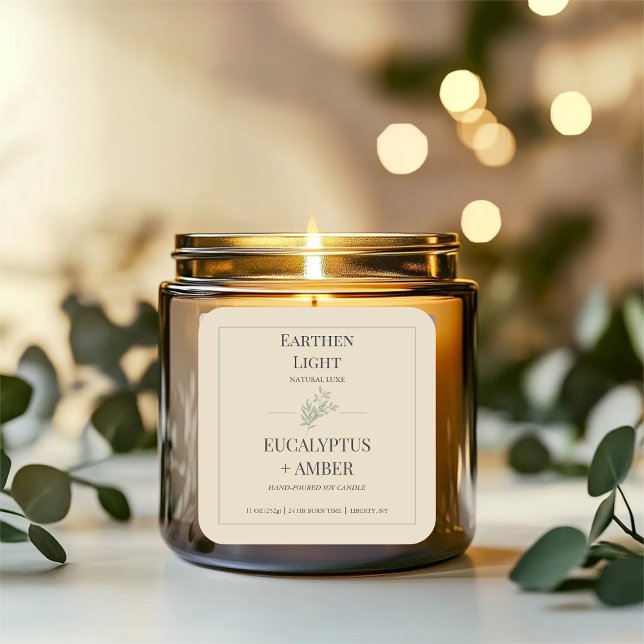 Minimalist and Modern Botanical Candle Label  (Creator Uploaded)