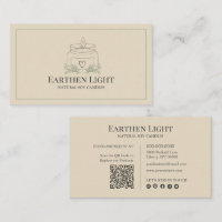Minimalist and Modern Candle Botanical QR Code