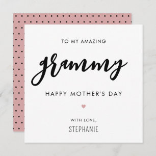 Minimalist and Modern Grammy Grandma Mother's Day Card