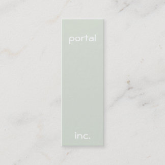 Minimalist and Modern Green Mini Business Card