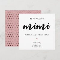 Minimalist and Modern Mimi Grandma Mother's Day
