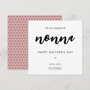 Minimalist and Modern Nonna Grandma Mother's Day Card
