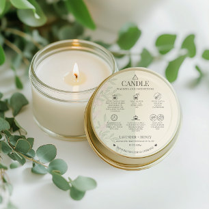 Minimalist and Modern Simple Candle Safety Label