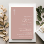 Minimalist and simple photo baptism christening invitation<br><div class="desc">Inivite your guest to your event with this minimalist and simple baptism invitation card, features simple text with prominent cross. Photo on the back of the card can be changed to your own. For more advanced customisation of this design, e.g. changing layout, font or text size please click the "CUSTOMIZE"...</div>