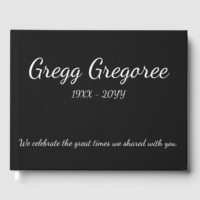 Minimalist and Simple Sympathy Guestbook (Front)