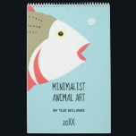Minimalist Animal Art Pastel Bird Fox Rabbit Decor Calendar<br><div class="desc">Originally painted in pastel acrylic paints, my minimalist animal designs feature several birds including an owl and flamingo, a fox, butterfly, turtle, fish and bunny rabbit or hare. The full-page artwork will enliven any space at home or in an office. Perfect for any animal or nature lover. The soft colours...</div>