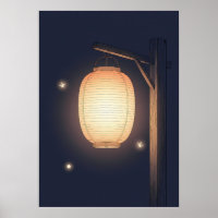 Minimalist Anime Lantern Wall Art