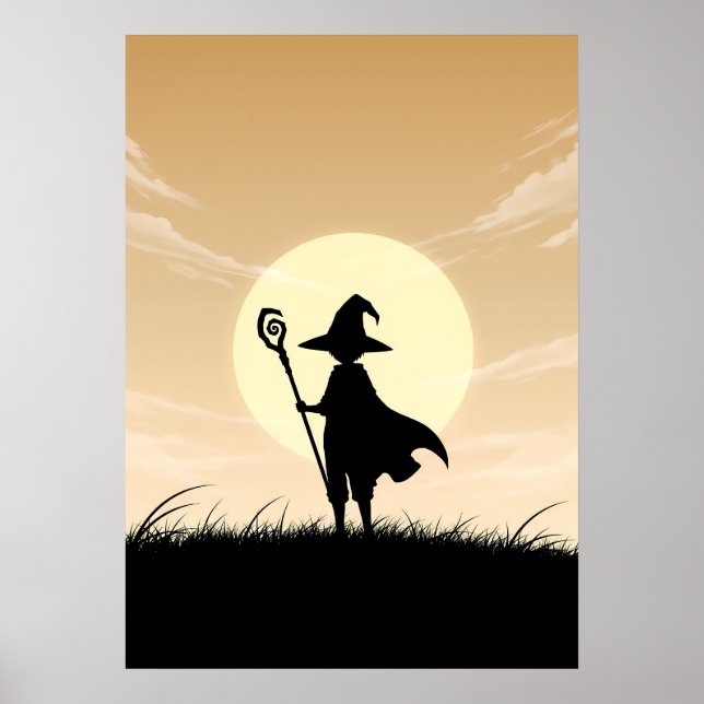 Minimalist Anime Mage Poster (Front)