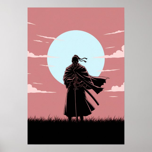 Minimalist Anime Ronin Poster (Front)