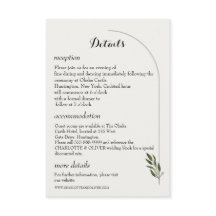 Minimalist Arch Botanical Greenery Wedding Details