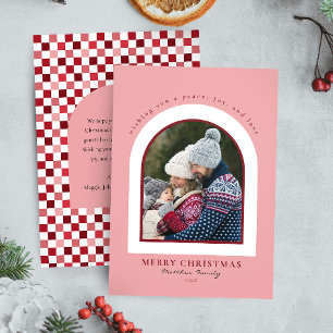 Minimalist Arch Christmas Family Photo Holiday Card