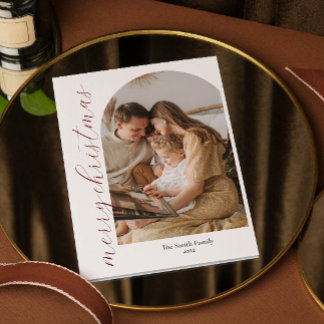 Minimalist Arch Christmas Photo Card