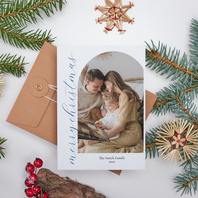 Minimalist Arch Christmas Photo Card (Creator Uploaded)