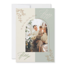 Minimalist Arch Family Photo Holiday Card