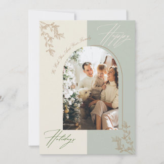Minimalist Arch Family Photo Holiday Card