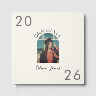 Minimalist Arch Graduation Photo Guest Book